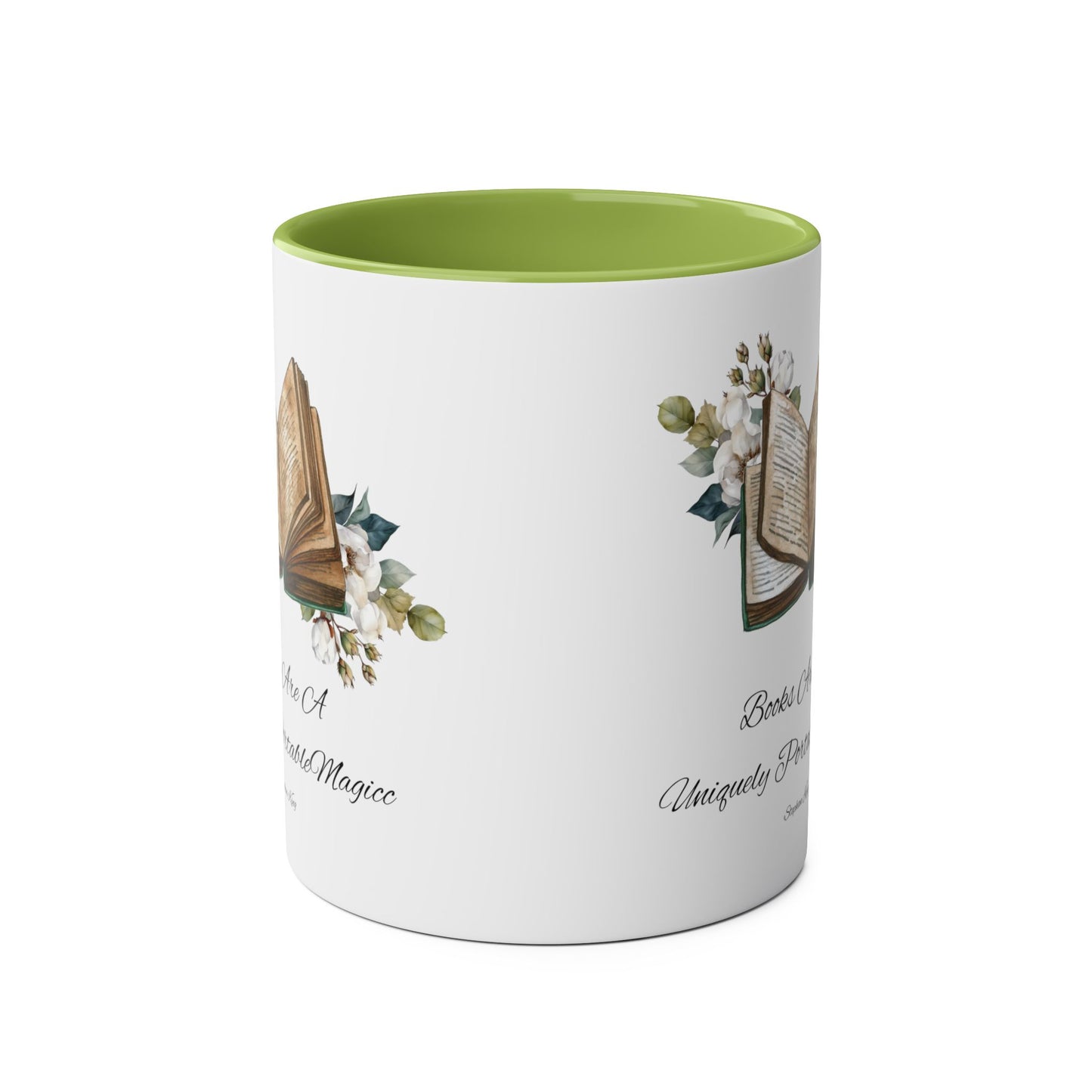 Two-Tone Coffee Mugs, 11oz "books are a uniquely portable form of magic."