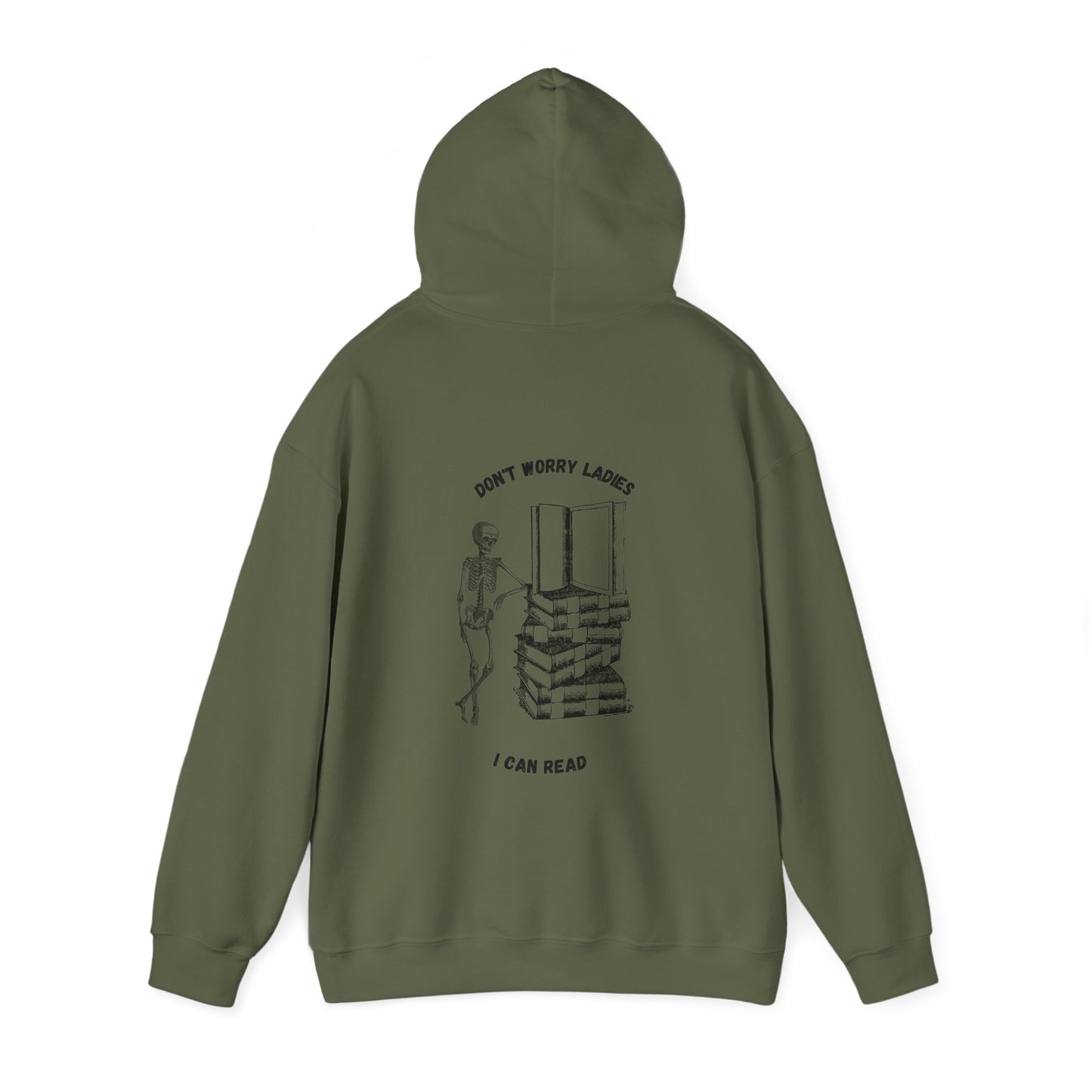 Unisex Heavy Blend™ Hooded Sweatshirt "Don't worry ladies I can read."