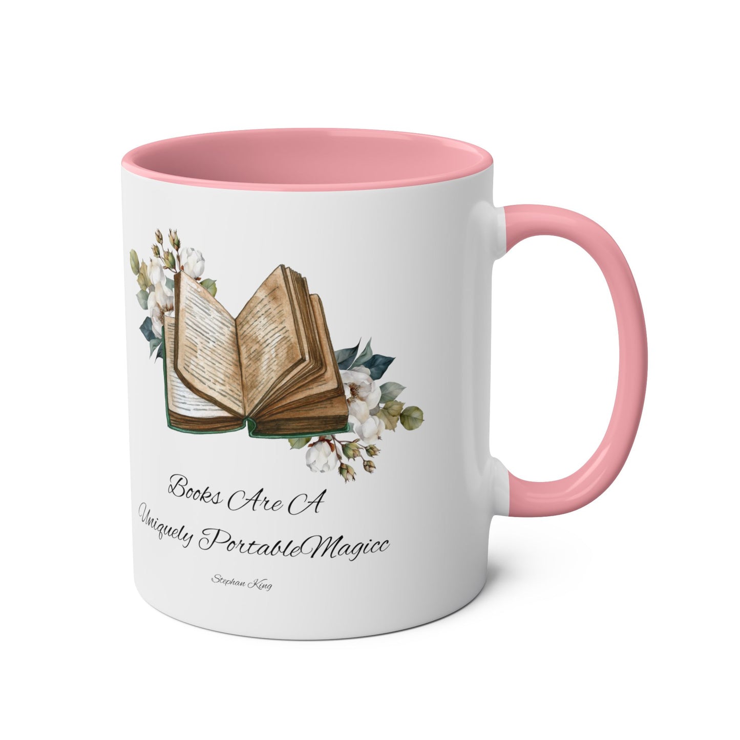 Two-Tone Coffee Mugs, 11oz "books are a uniquely portable form of magic."