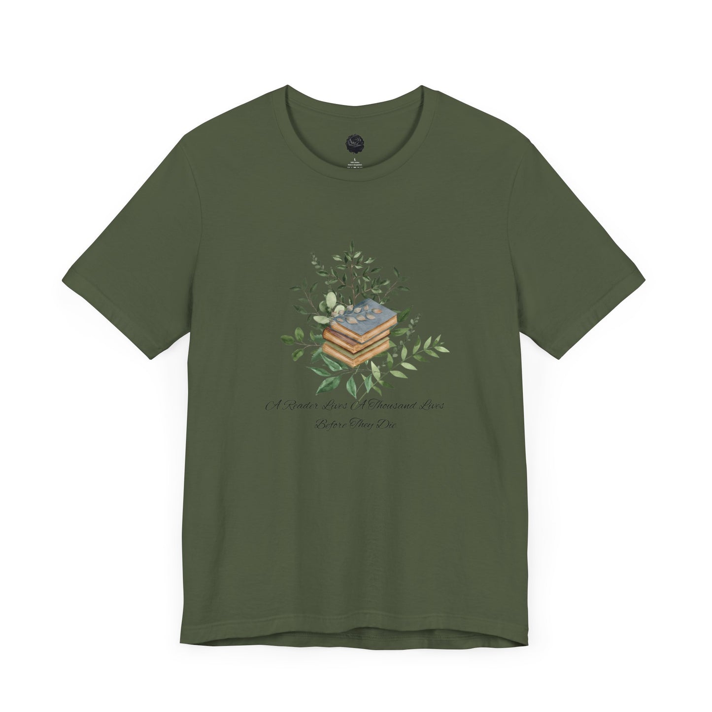 "A Reader lives a thousand lives." Unisex Jersey Short Sleeve Tee