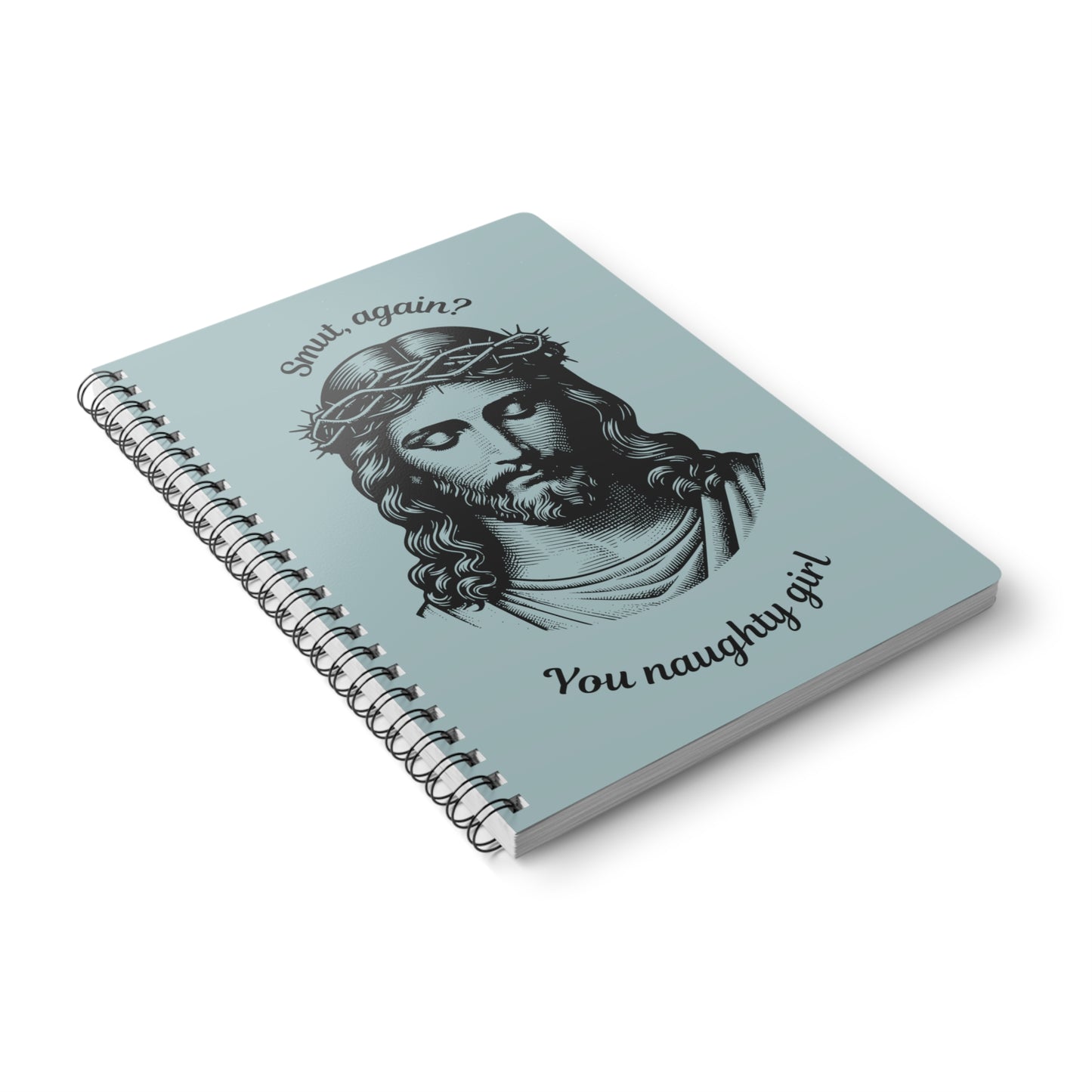 "Smut again?" Wirobound Softcover Notebook, A5