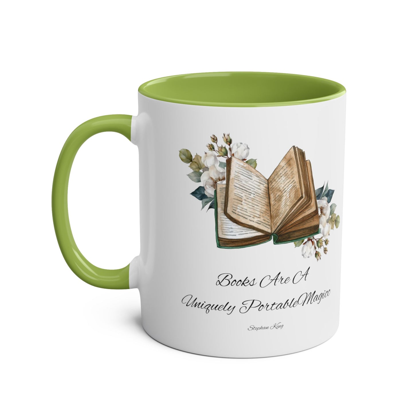 Two-Tone Coffee Mugs, 11oz "books are a uniquely portable form of magic."