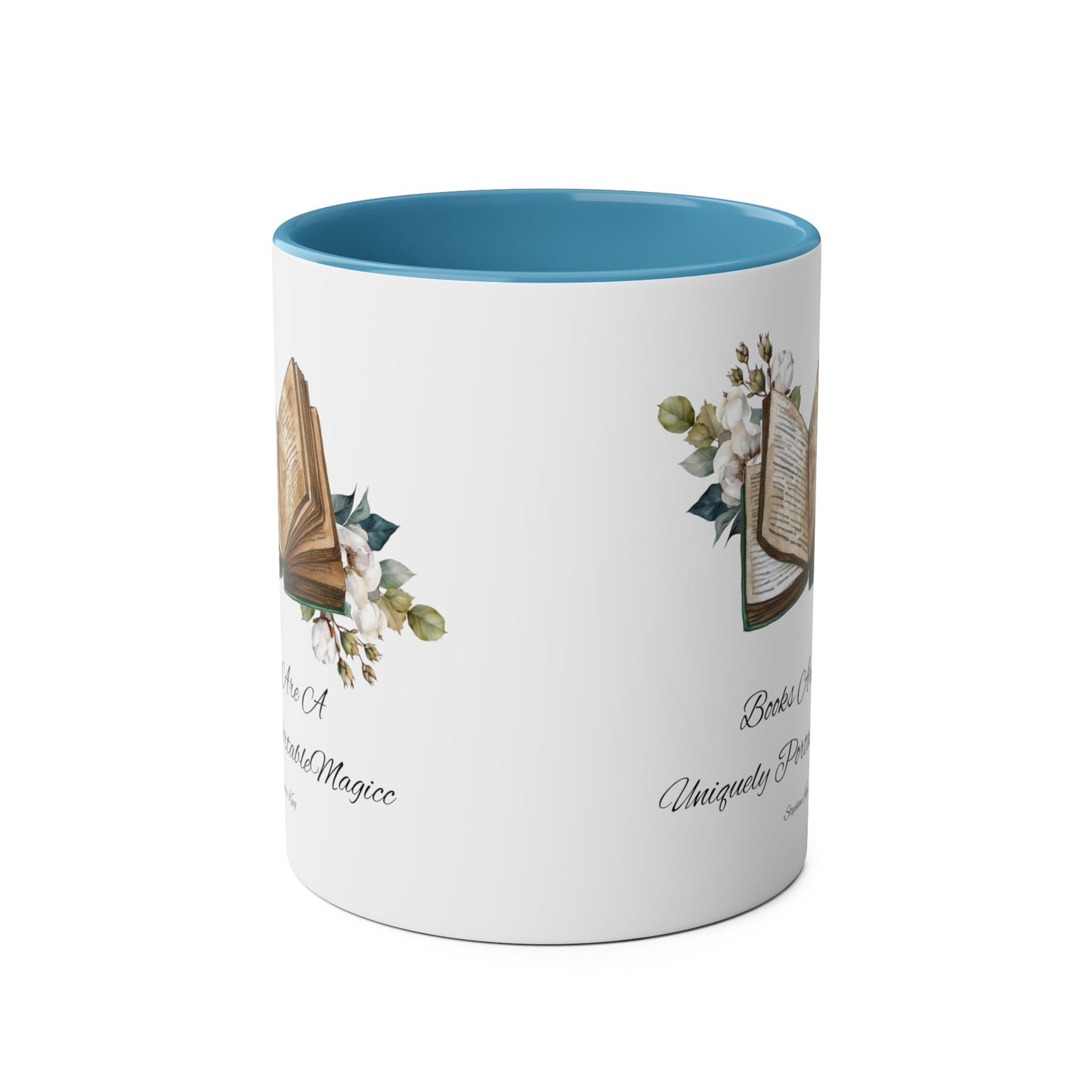 Two-Tone Coffee Mugs, 11oz "books are a uniquely portable form of magic."