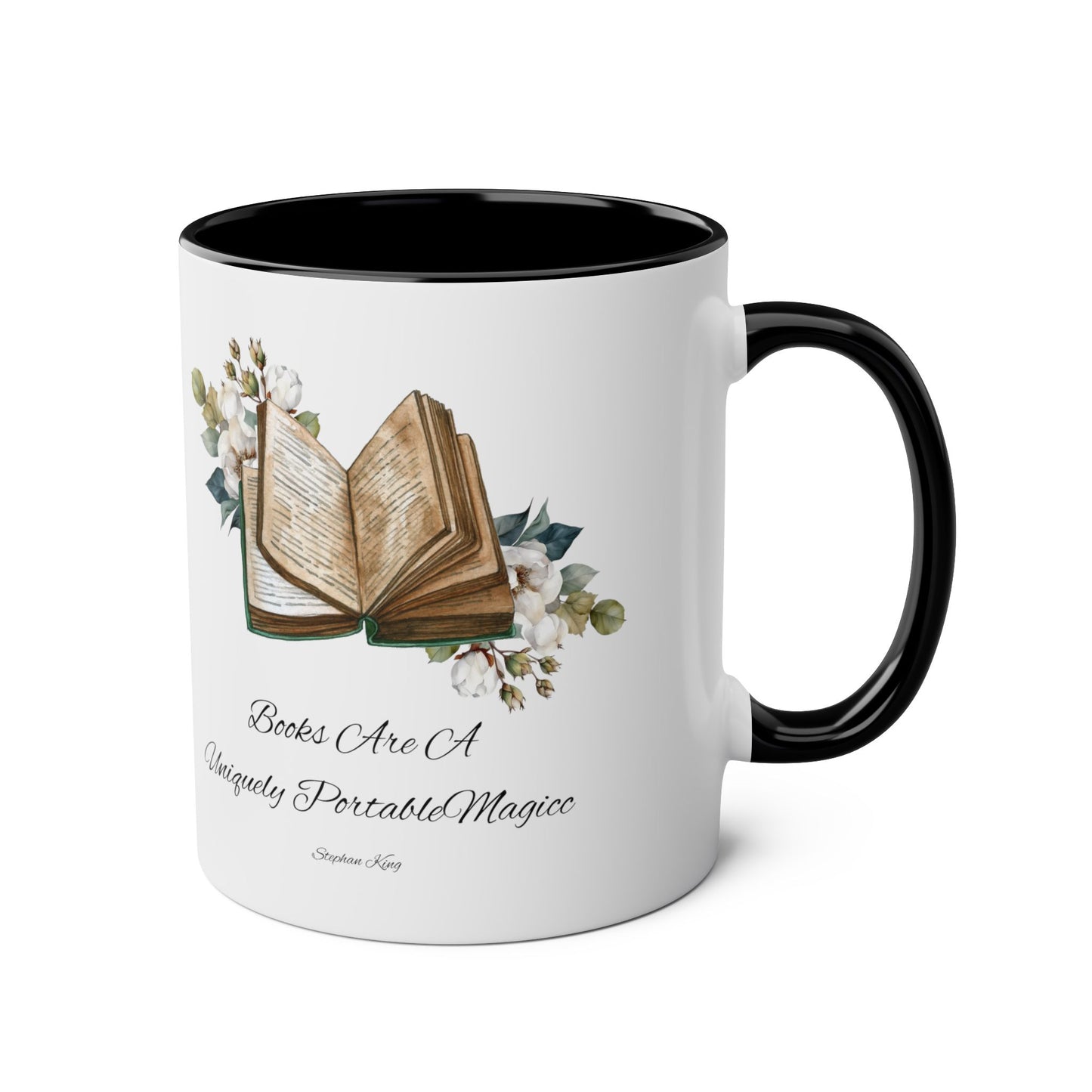 Two-Tone Coffee Mugs, 11oz "books are a uniquely portable form of magic."