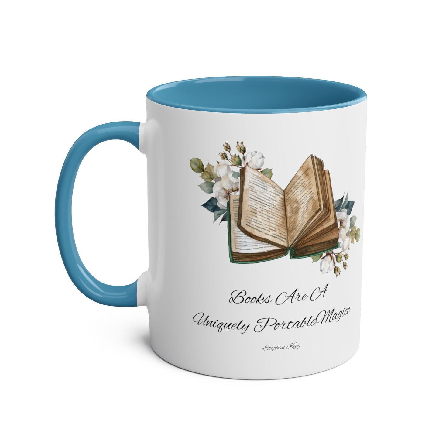 Two-Tone Coffee Mugs, 11oz "books are a uniquely portable form of magic."