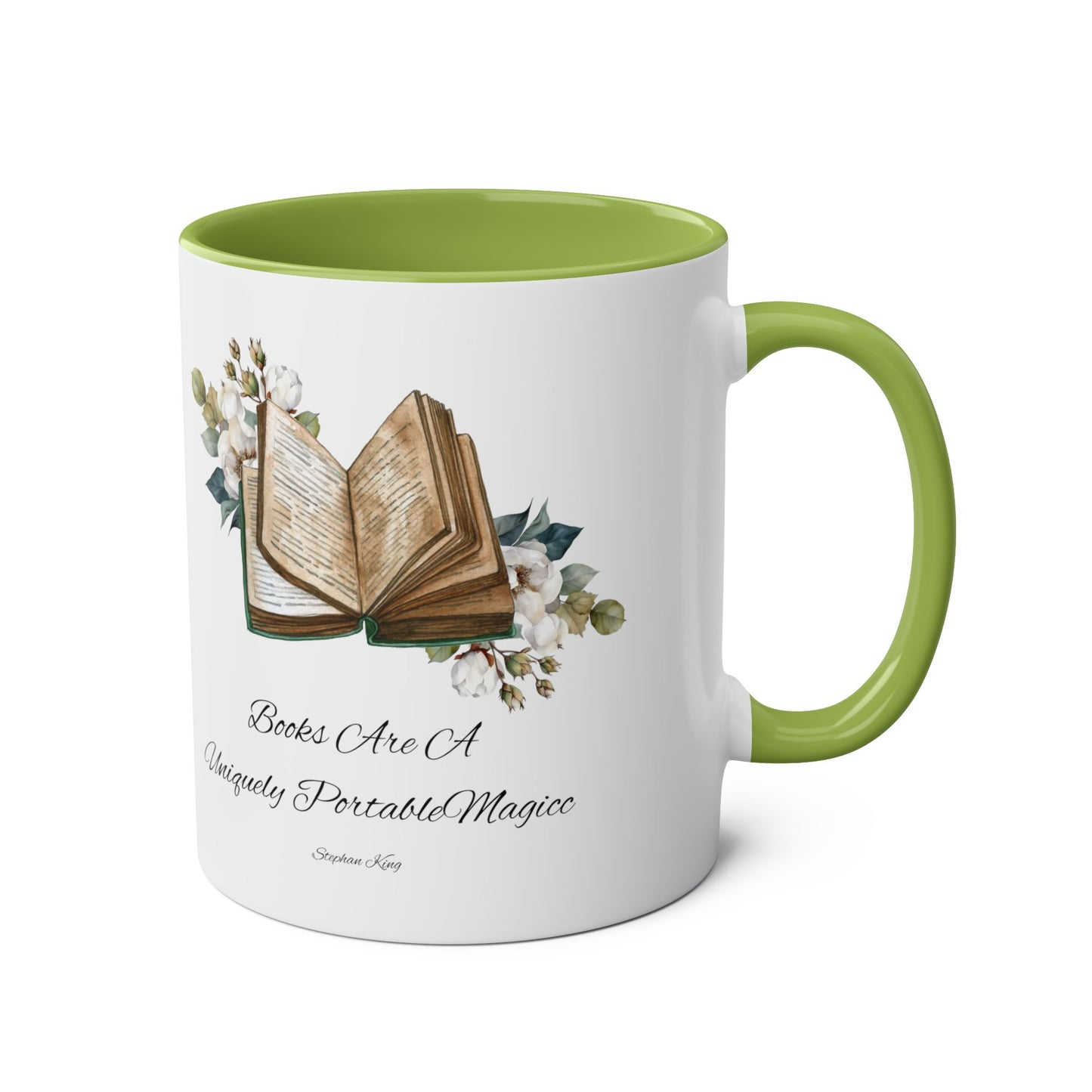 Two-Tone Coffee Mugs, 11oz "books are a uniquely portable form of magic."