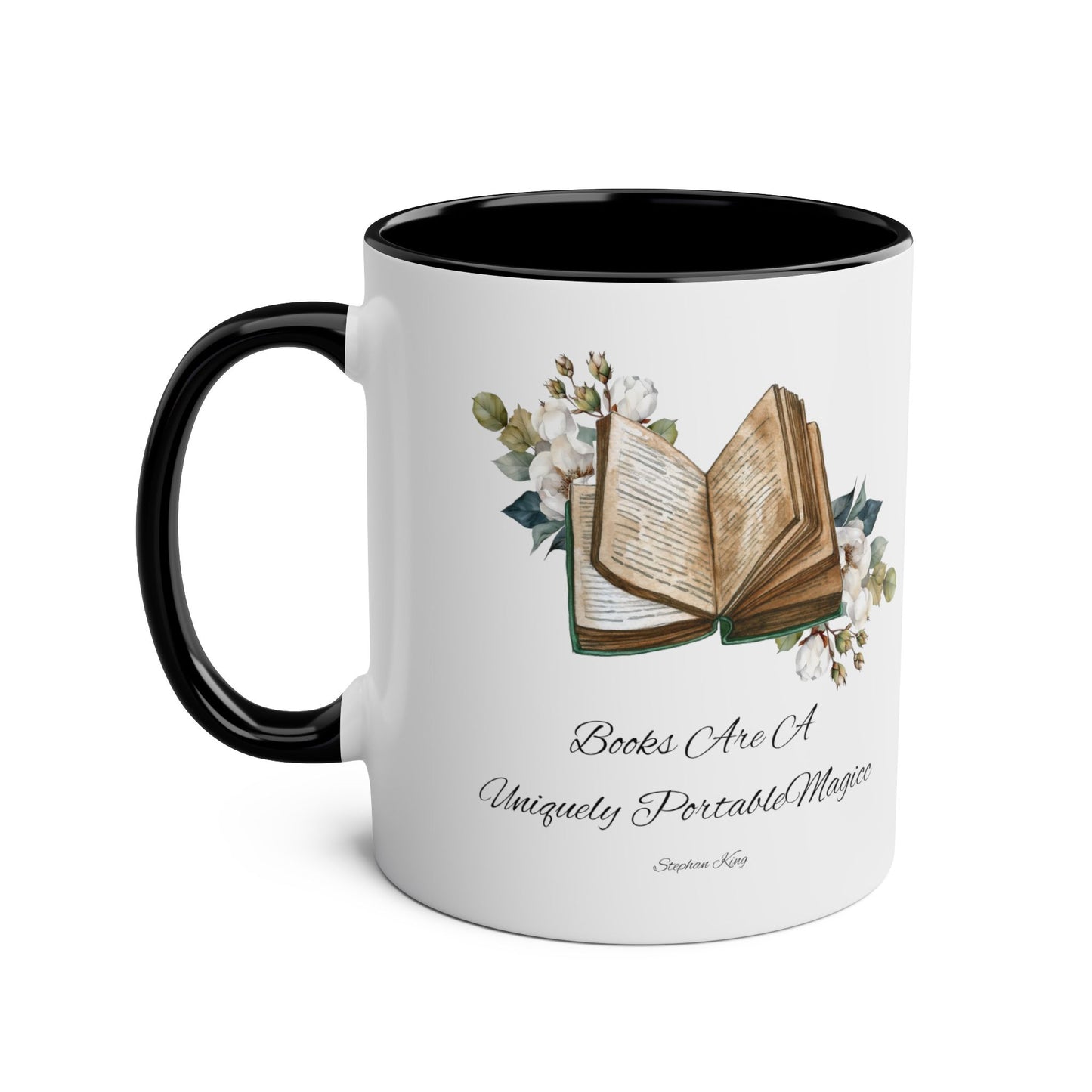 Two-Tone Coffee Mugs, 11oz "books are a uniquely portable form of magic."