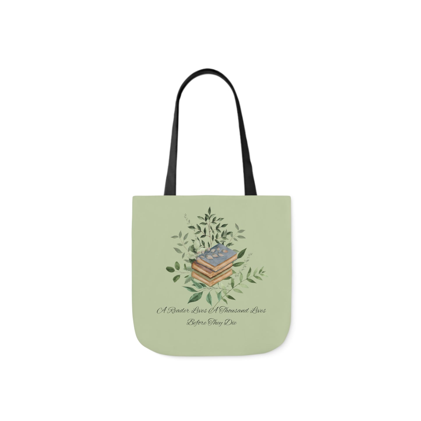 Canvas Tote Bag, 5-Color Straps "a reader lives a thousand lives."