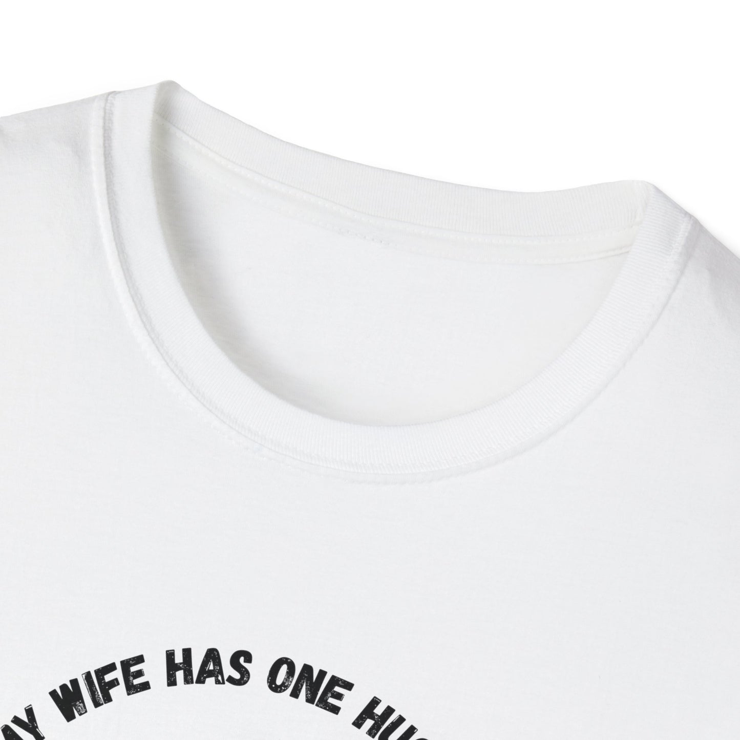 Unisex Softstyle T-Shirt "my wife has one husband and many book boyfriends."