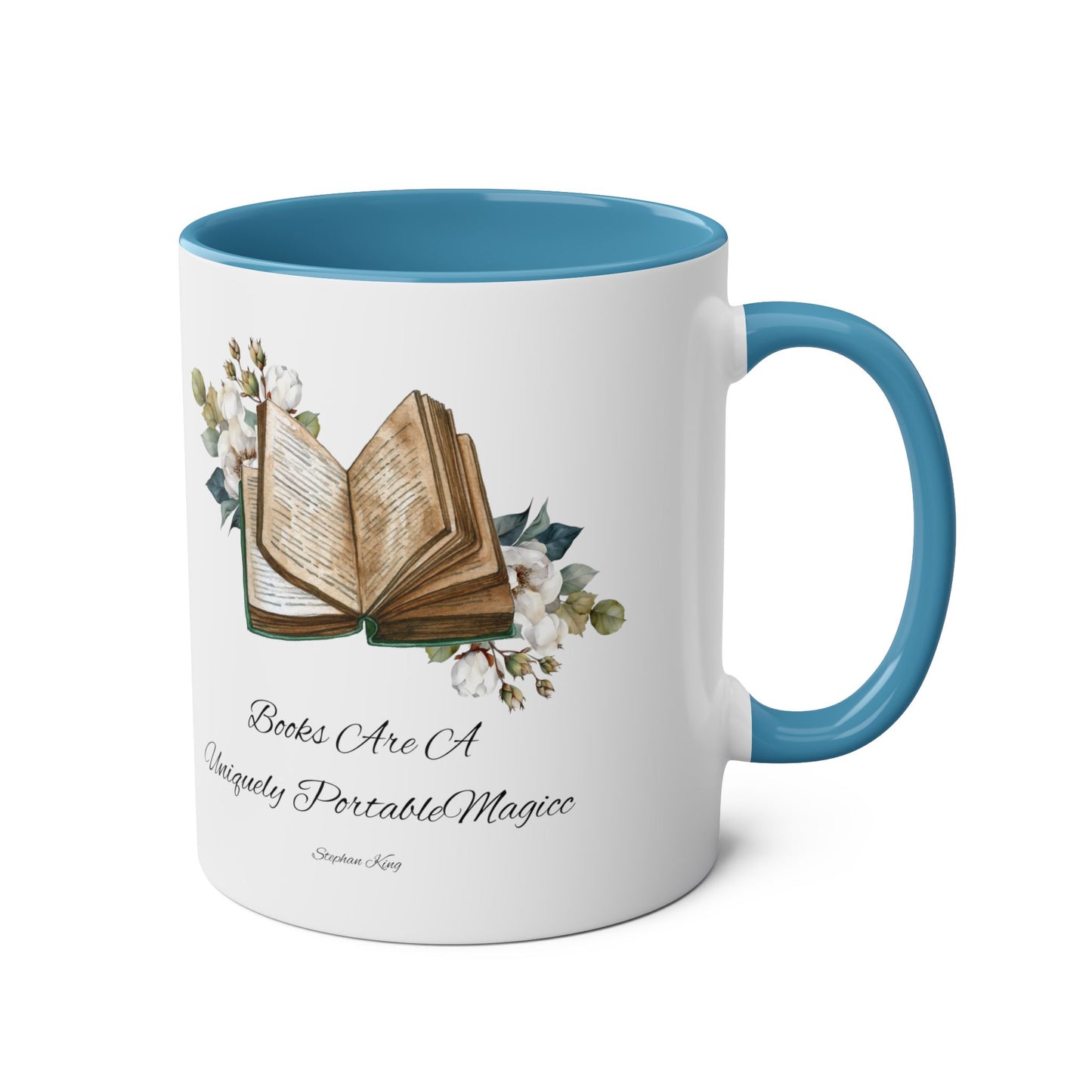 Two-Tone Coffee Mugs, 11oz "books are a uniquely portable form of magic."