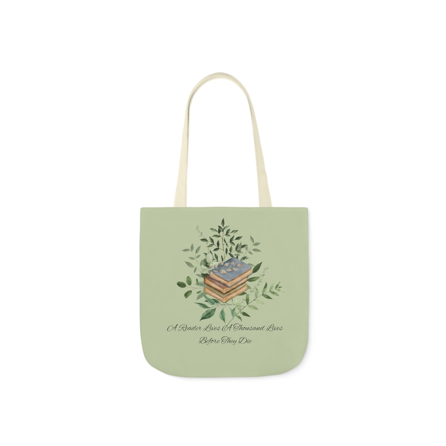 Canvas Tote Bag, 5-Color Straps "a reader lives a thousand lives."