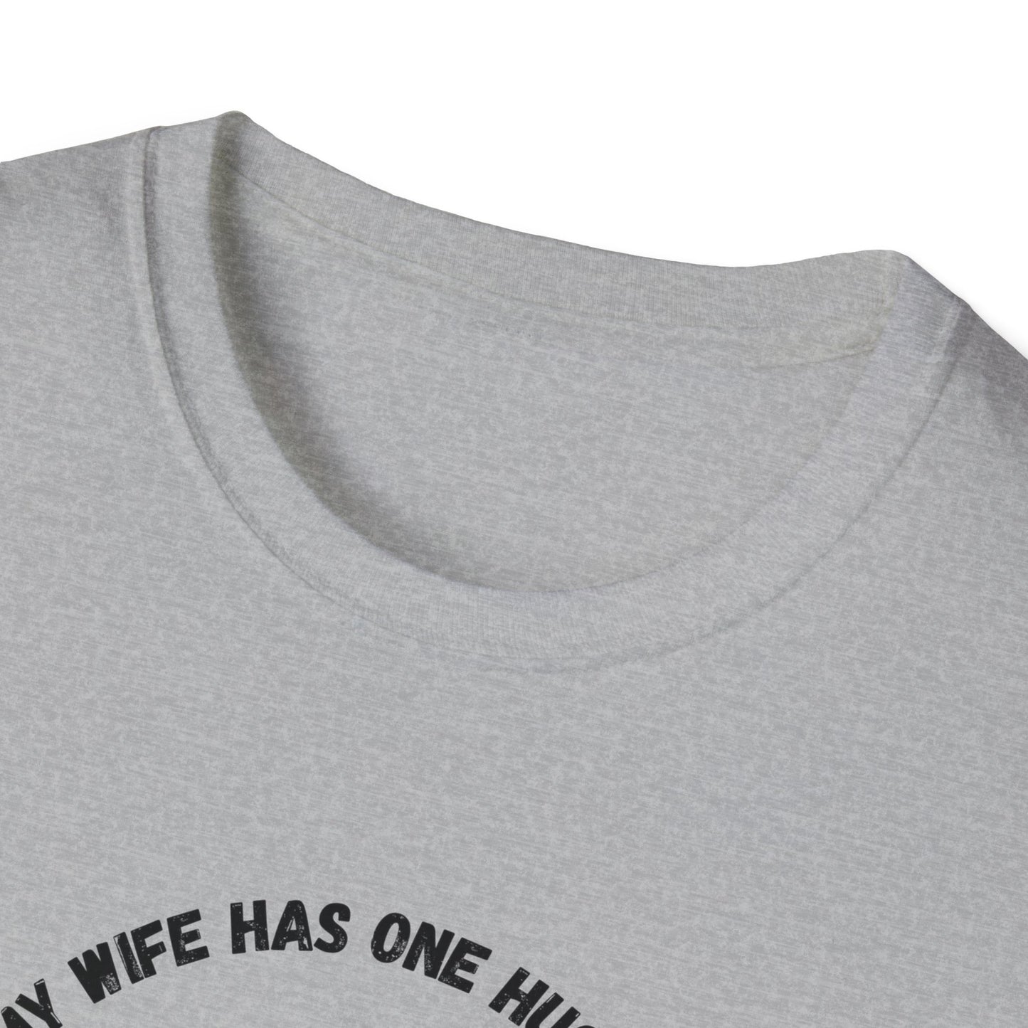 Unisex Softstyle T-Shirt "my wife has one husband and many book boyfriends."