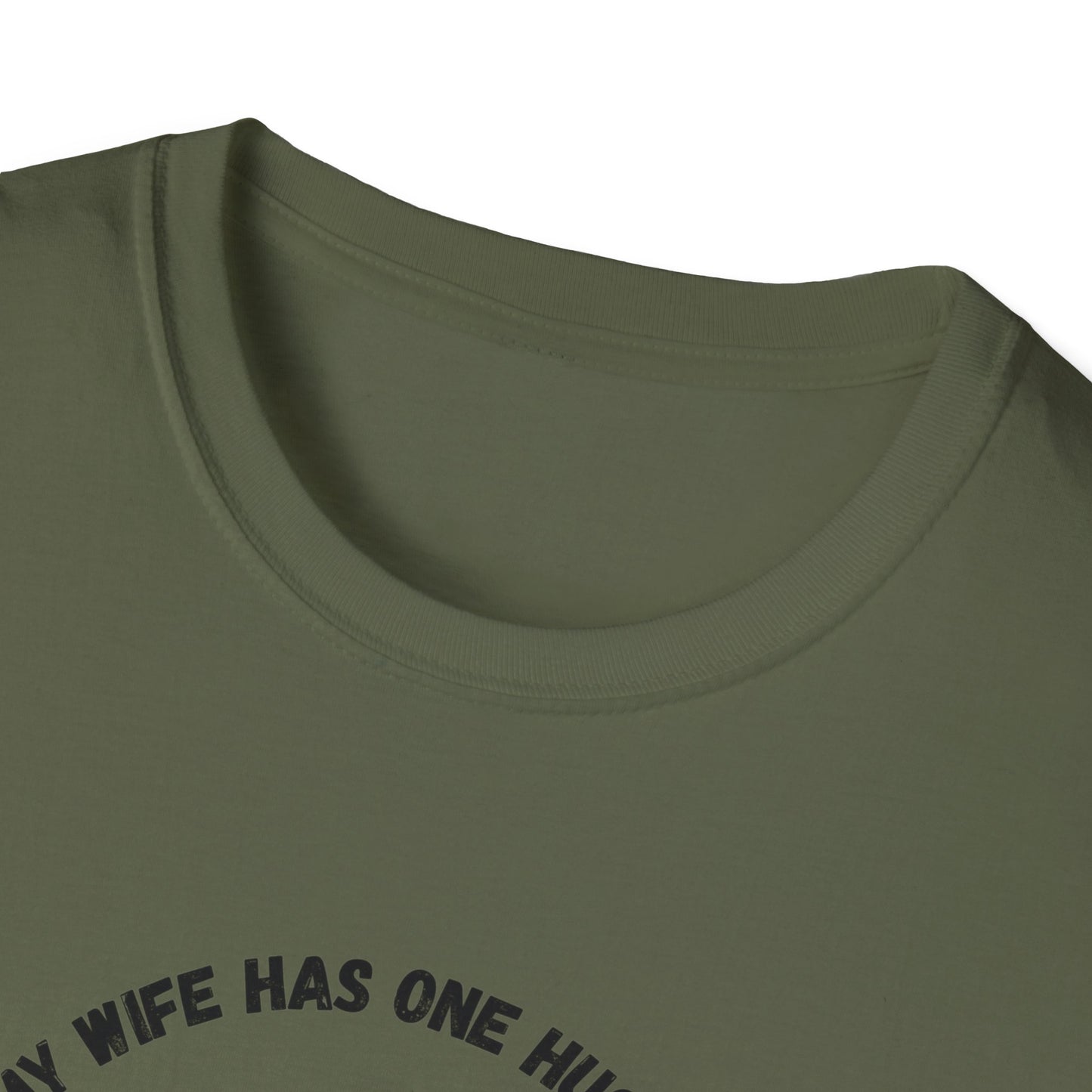 Unisex Softstyle T-Shirt "my wife has one husband and many book boyfriends."