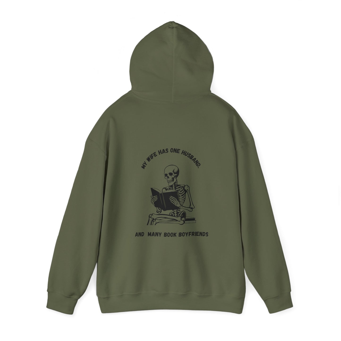 Unisex Heavy Blend™ Hooded Sweatshirt "my wife has one husband and many book boyfriends."