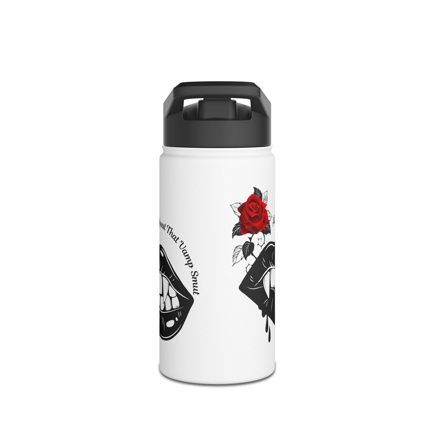 Stainless Steel Water Bottle, Standard Lid "all about that vamp smut."