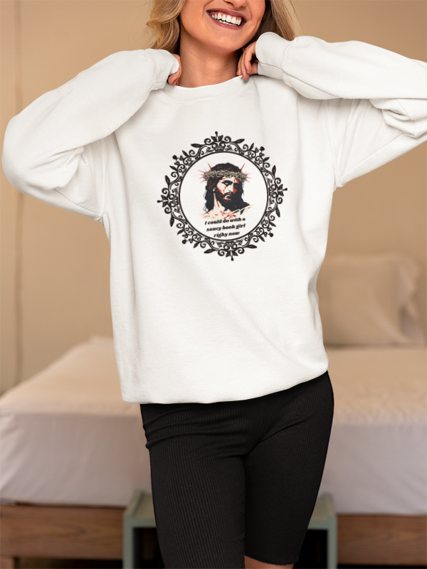 "could really do with a spicy book chick." Unisex Sweatshirt