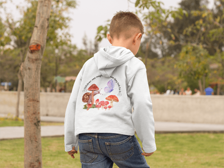 Kids Hoodie "children see magic, because they look for it."